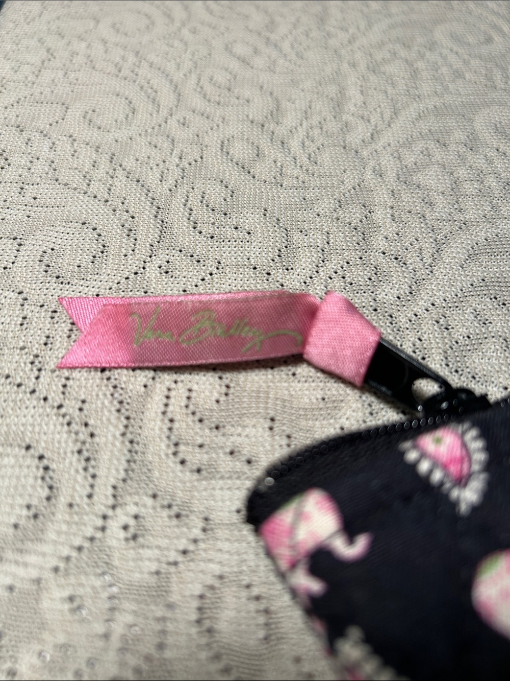 Vera Bradley Quilted Black & Pink Paisley Pencil Case - Women Accessories - Picture 2 of 4